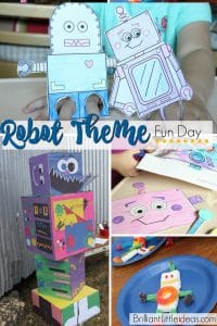 Free Printables & Robot crafts for kids. Robot Masks, Robot color pages, Robot book, Robot finger puppets, & more for your Robot Theme Fun Friday