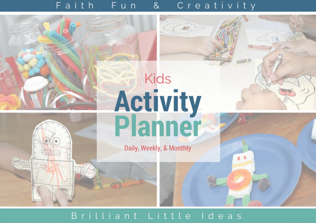 Free Printable Kids Activity Planner for moms who want to yank their hair out! Brainstorming page, supplies page, monthly calendar, weekly & daily planning.