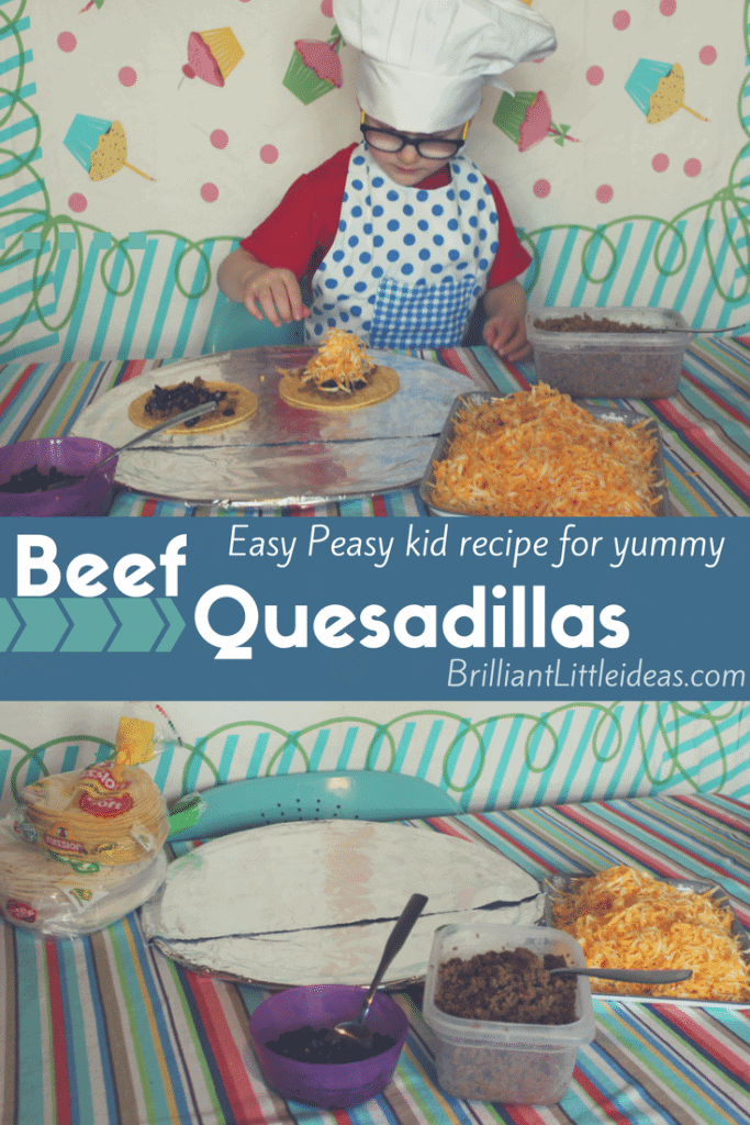 Easy Peasy Beef Quesadillas, easy kid food, kids cook, kid recipe, kid mexican food, quick dinner, daycare kid food, childcare kid food ideas