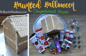 This is the cutest Haunted Halloween Gingerbread House ever. Such a fun halloween tradition and a great edible halloween craft to do with my kids!