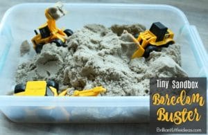 Tiny Sandbox Boredom Buster is sure to keep your kids busy on the rainy, or hot days. This is a great boy birthday gift or girl birthday gift for any age.