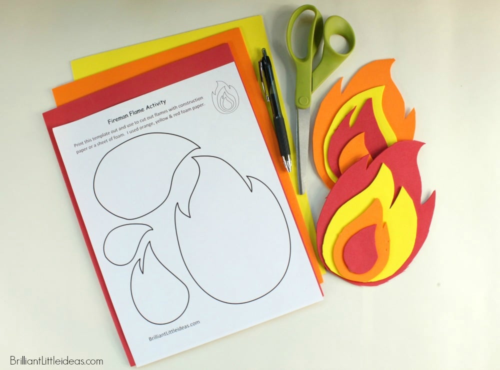 How to Make Fire Flames with Printable Template | Brilliant Little Ideas