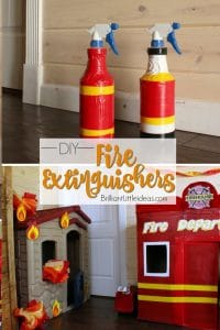 Such a cute & easy fireman craft of kids. Make your own fun with these DIY Fire Extinguishers. Fun Fireman duct tape craft for kids to make & role play.
