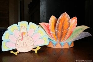 Let your kids color & craft their own DIY hats. Choose from an Indian, Pilgrim, Bonnet, or Turkey. 4 Fun Thanksgiving Hats for Kids -Printable #thanksgiving