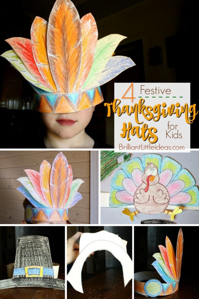 4 Fun Thanksgiving Hats for Kids -Printable | Brilliant Little Ideas