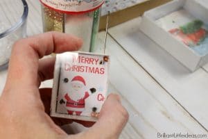 Everyone will love this vintage game diy Christmas gift. Great toy for balance, & patience. How to make your own ball in the hole vintage game for kids & adults. great idea for old christmas cards. #VintageChristmas #balancegame #patiencegame #kidfun #vintagegame