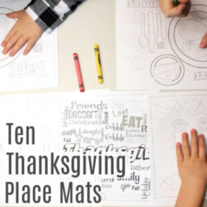 Thanksgiving Place Mats for Kids – Free Printable