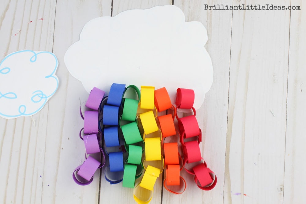 Rainbow Construction Paper Chain Craft For Kids Brilliant Little Ideas