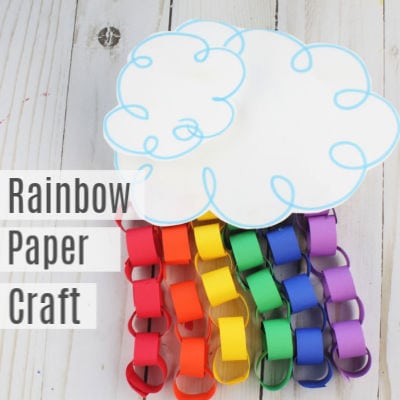 Rainbow Construction Paper Chain Craft for Kids