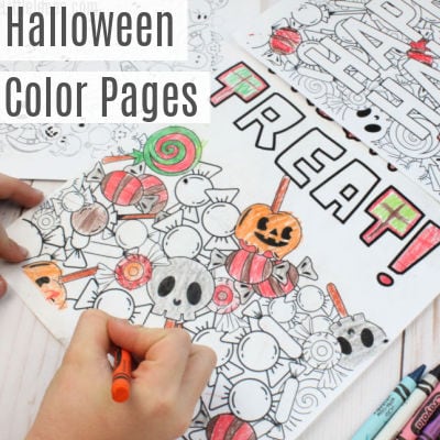 Cute Halloween Color Pages Printable for Kids