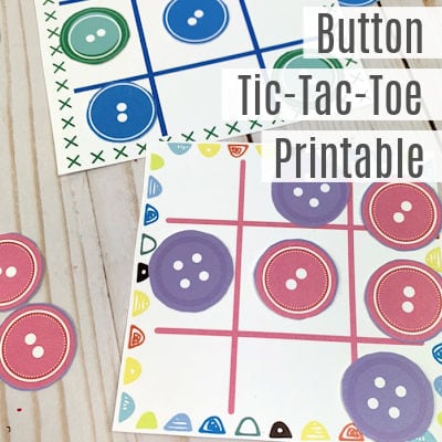 Printable Button Tic Tac Toe Game