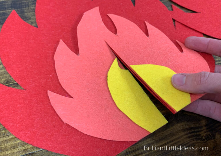 How to Make 3D Fire Flames with Printable Template Brilliant Little