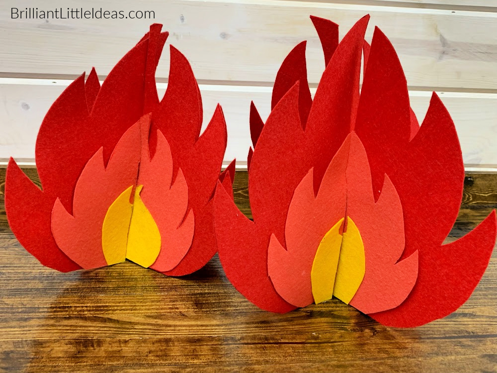 How to Make 3D Fire Flames with Printable Template