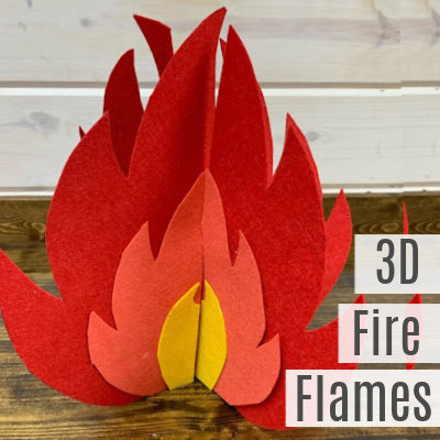 How to Make 3D Fire Flames with Printable Template