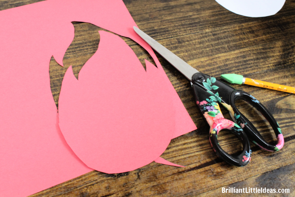 How to make Construction Paper Fire Flames with Printable Template