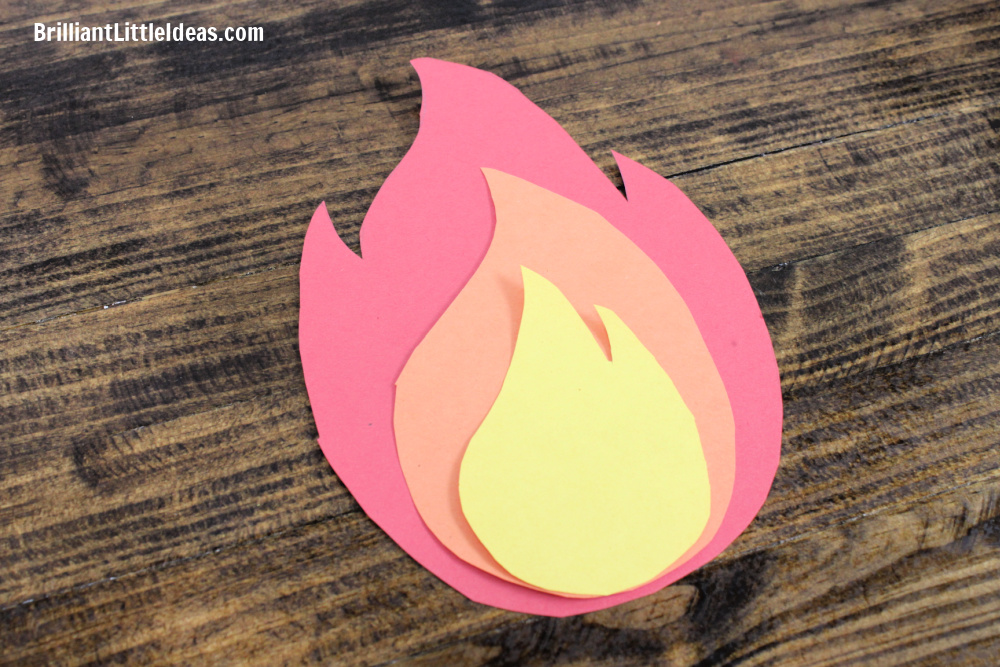 How to make Construction Paper Fire Flames with Printable Template