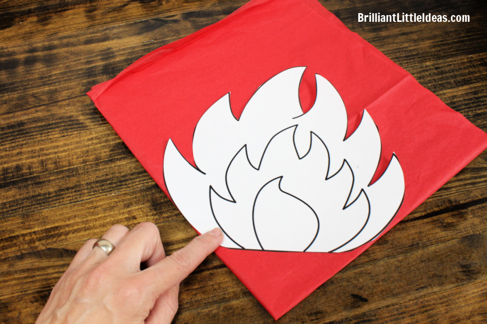 How to Make Tissue Paper Fire Flames with Printable Template