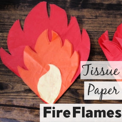 How to Make Tissue Paper Fire Flames with Printable Template