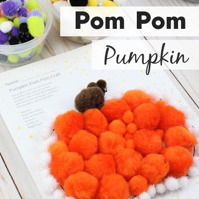 Pom Pom Pumpkin Printable Craft for Kids