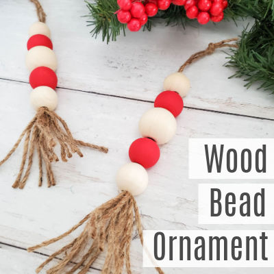 18-Foot Extra Long Rustic Unfinished Wood Bead Garland Christmas