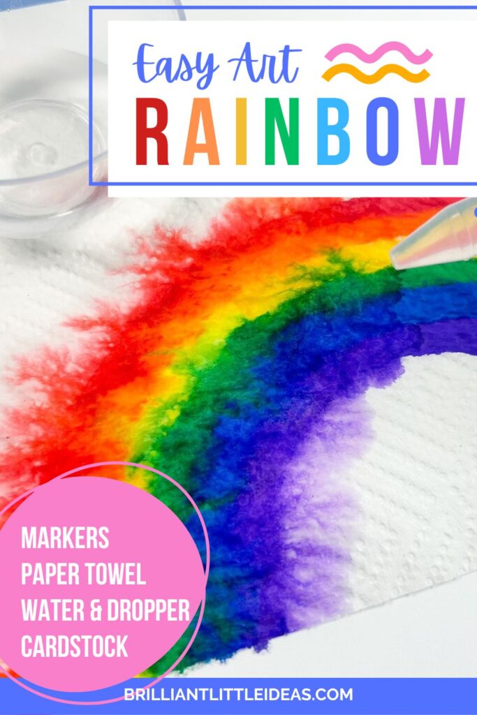 Easy Rainbow Art Activity with Paper Towels & Markers