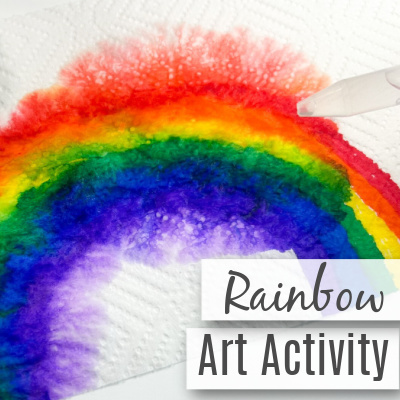 Easy Rainbow Art Activity with Paper Towels & Markers