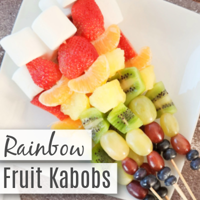 Easy and Healthy Rainbow Fruit Kabobs for Kids