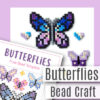 Easy Butterfly Perler Fuse Bead Printable Template | Brilliant Little Ideas