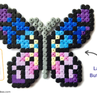 Easy Butterfly Perler Fuse Bead Printable Template | Brilliant Little Ideas